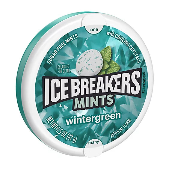 Ice Breakers Wintergreen Sugar Free Mints Tin - 1.5 Oz