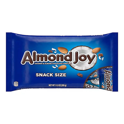 ALMOND JOY Coconut and Almond Chocolate Snack Size Candy Bag - 11.3 Oz