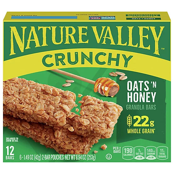 Nature Valley Granola Bars Crunchy Oats n Honey - 6-1.49 Oz