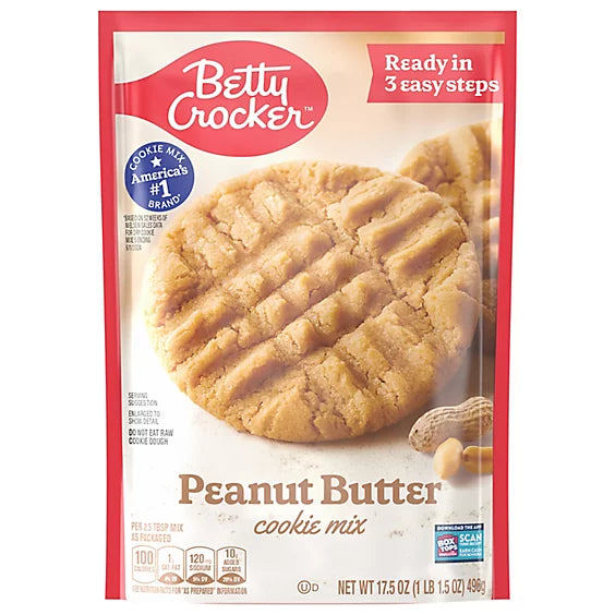 Betty Crocker Cookie Mix Peanut Butter - 17.5 Oz