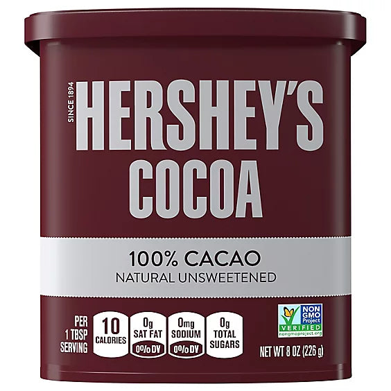 HERSHEYS Cocoa Natural Unsweetened - 8 Oz