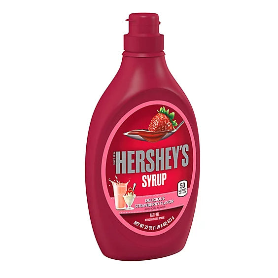 HERSHEY'S Strawberry Syrup In Bottle - 22 Oz