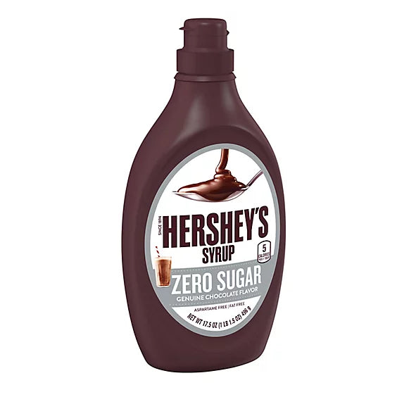 HERSHEY'S Zero Sugar Chocolate Syrup In Bottle - 17.5 Oz