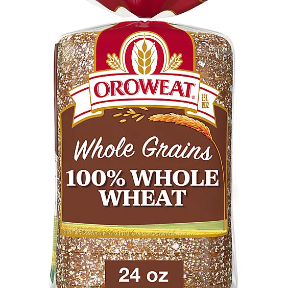 Oroweat Whole Grains 100% Whole Wheat Bread - 24 Oz