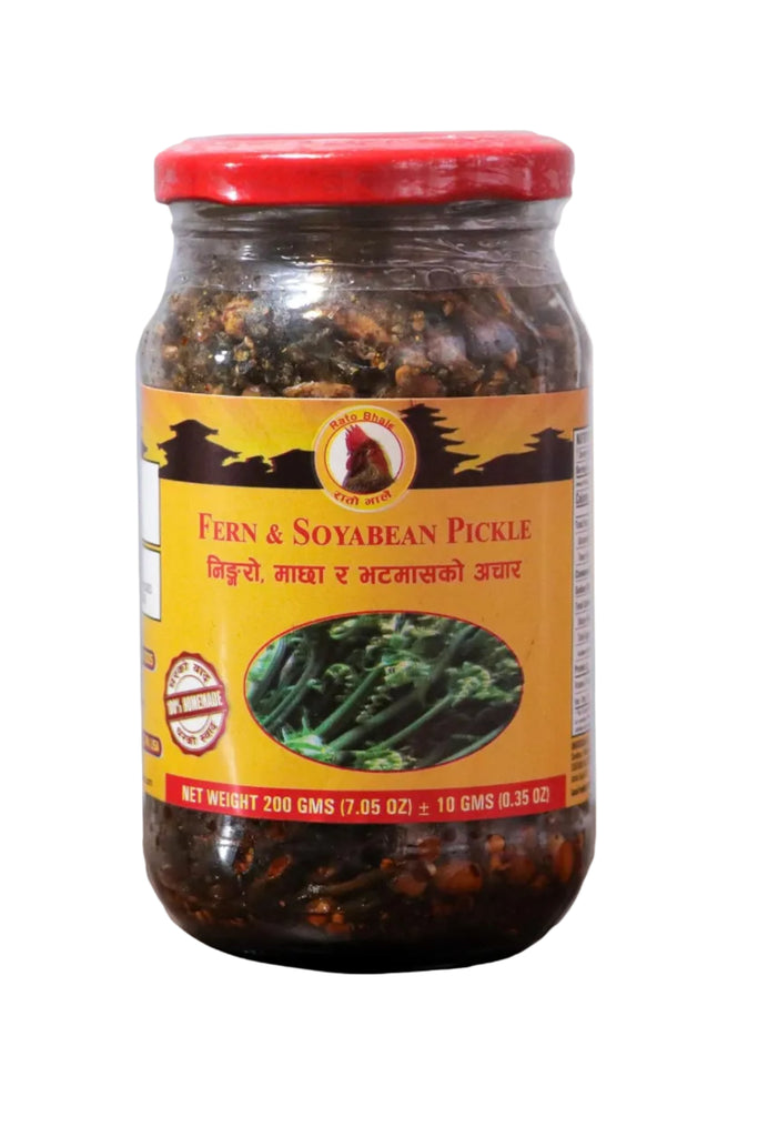 Rato Bhale Nepali Fern & Soyabean Pickle - 200g