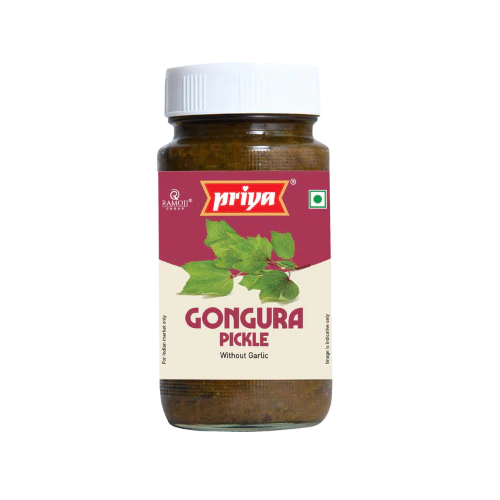 Priya Gongura Pickle Without Garlic - 300g