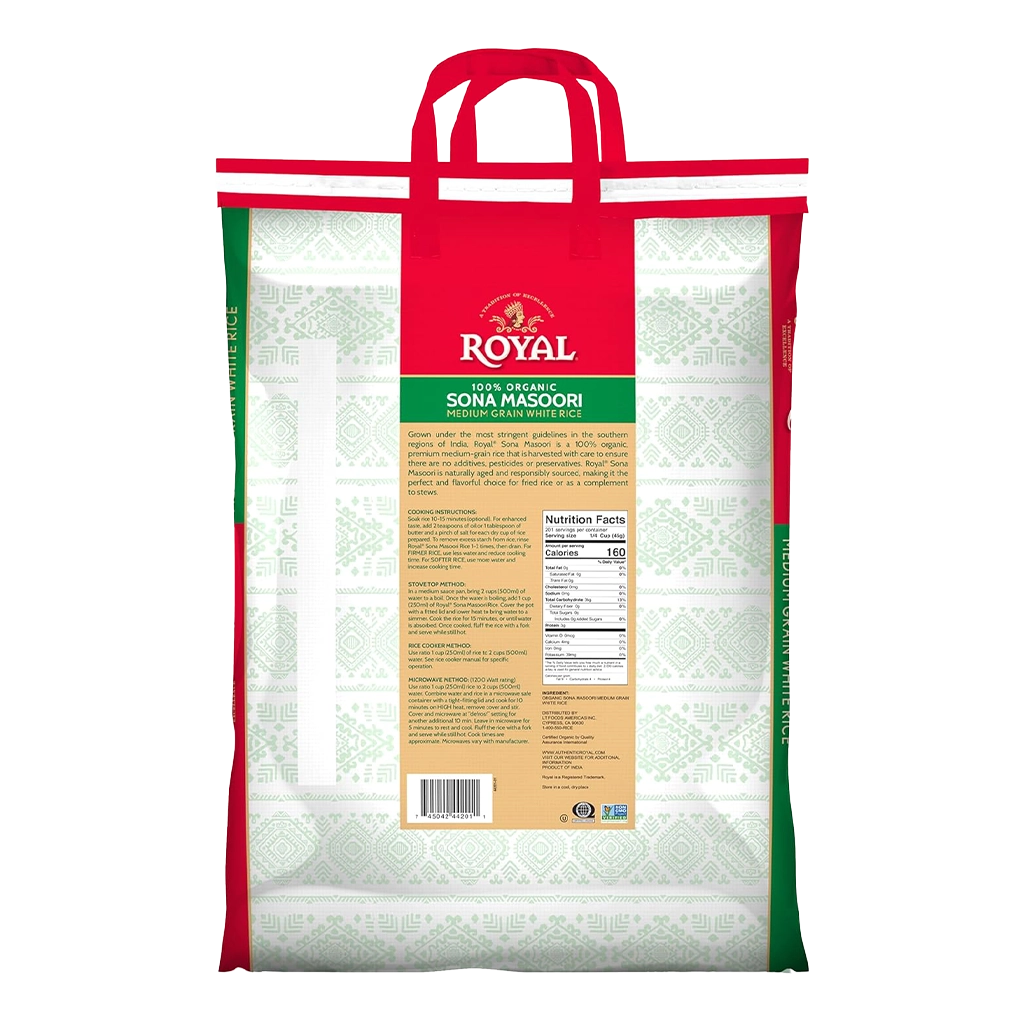 Royal Organic Sona Masoori Rice