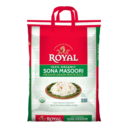 Royal Organic Sona Masoori Rice 20 lb
