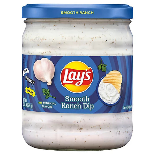 Lays Dip Smooth Ranch - 15 Oz