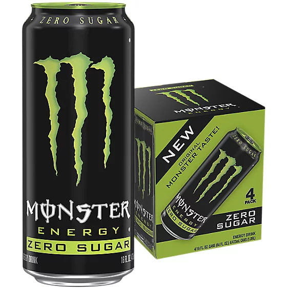 Monster Energy Zero Sugar - 4 - 16 Oz