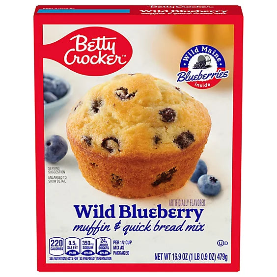 Betty Crocker Muffin & Quick Bread Mix Wild Blueberry - 16.9 Oz