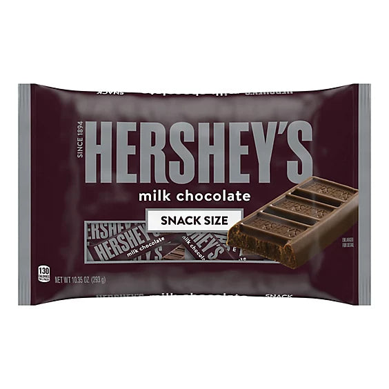 HERSHEY'S Milk Chocolate Snack Size Candy Bag - 10.35 Oz