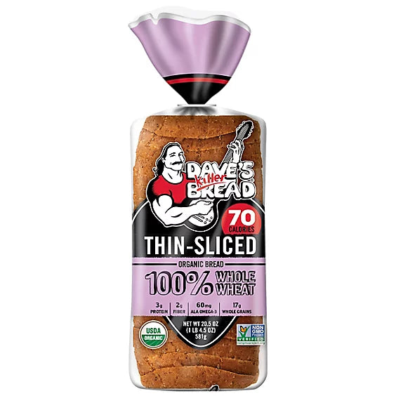 Daves Killer Bread Organic Thin Sliced 100% Whole Wheat