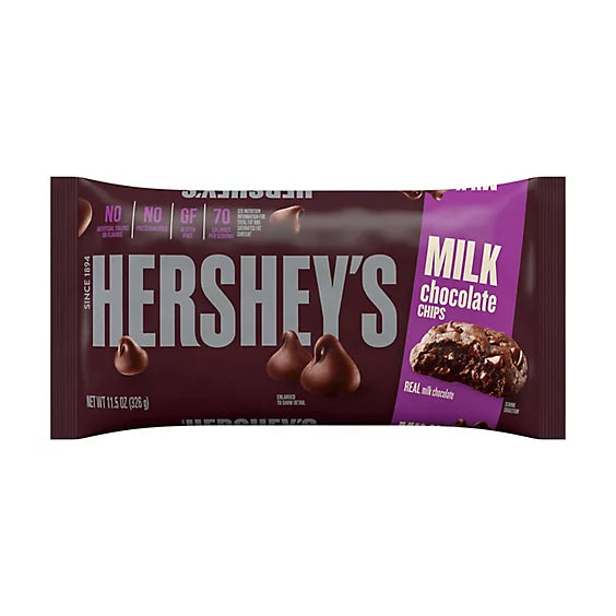 Hersheys Milk Chocolate Baking Chips Bag - 11.5 Oz.