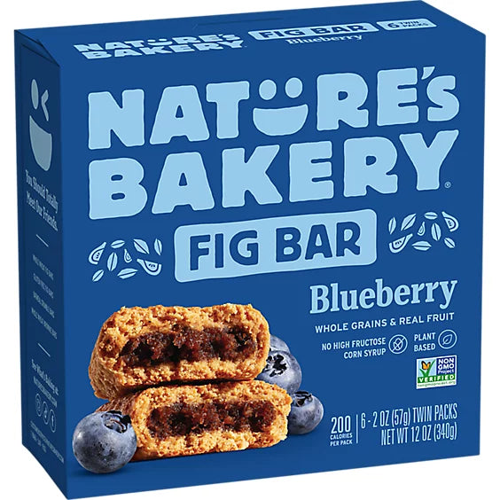 Natures Bakery Fig Bar Stone Ground Whole Wheat Blueberry - 6-2 Oz