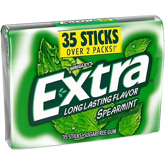 Extra Sugar Free Chewing Gum Spearmint Mega Pack - 35 Count