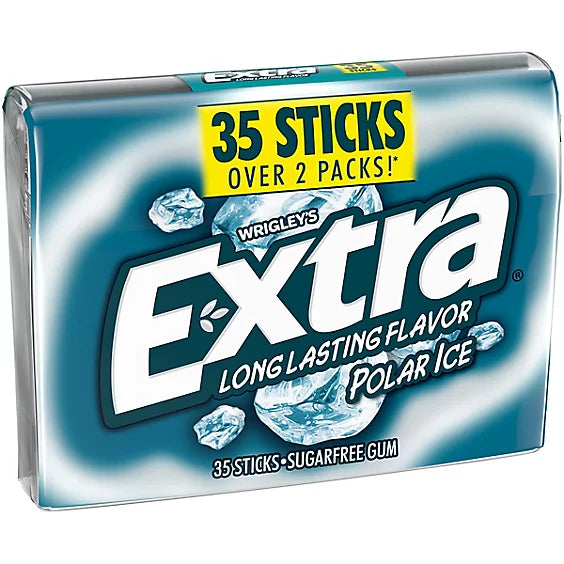 Extra Sugar Free Chewing Gum Polar Ice Mega Pack - 35 Count