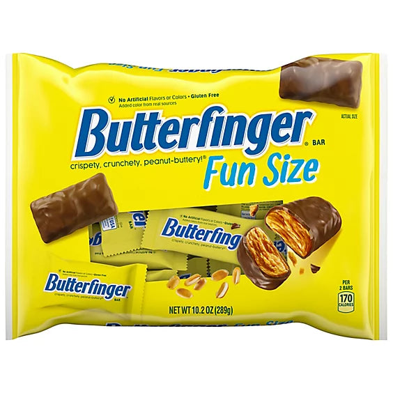 Butterfinger Chocolatey Peanut-Buttery Fun Size Candy Bars - 10.2 Oz