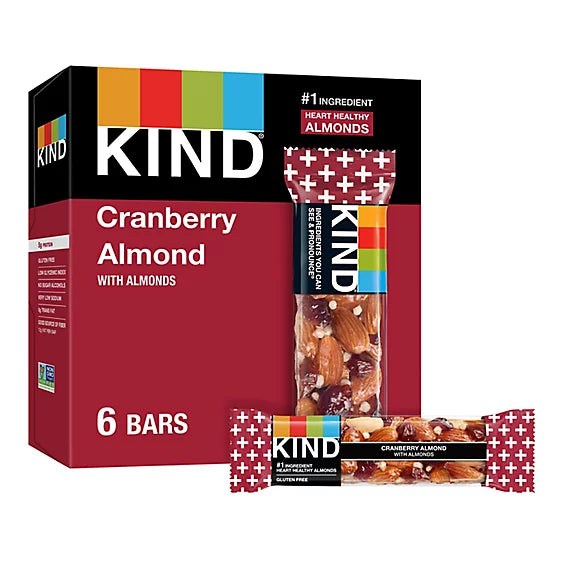 KIND Cranberry Almond Gluten Free Snack Bars - 6-1.4 Oz