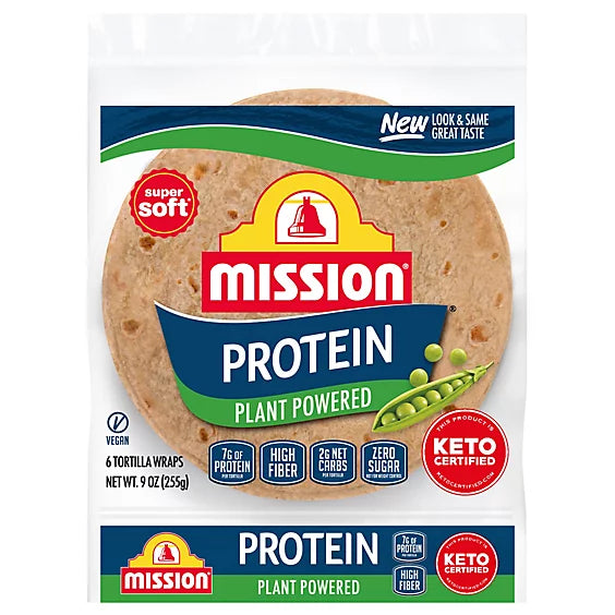Mission Protein Tortilla Wraps - 6 Count
