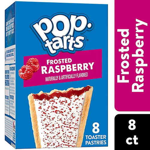Pop-Tarts Toaster Pastries Frosted Raspberry Breakfast Foods 8 Count - 13.5 Oz