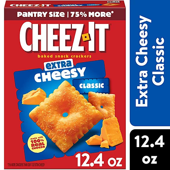 Cheez-It Cheese Crackers Extra Cheesy Baked Snack Crackers - 12.4 Oz