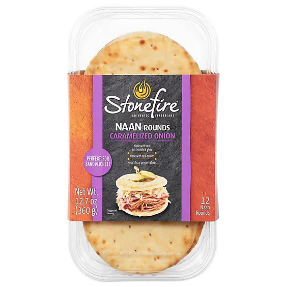 Stonefire Caramelized Onion Naan Rounds - 12.7 Oz