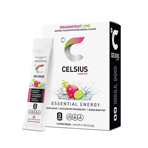Celsius Dragonfruit Lime Energy Sticks 14 Ct - EA