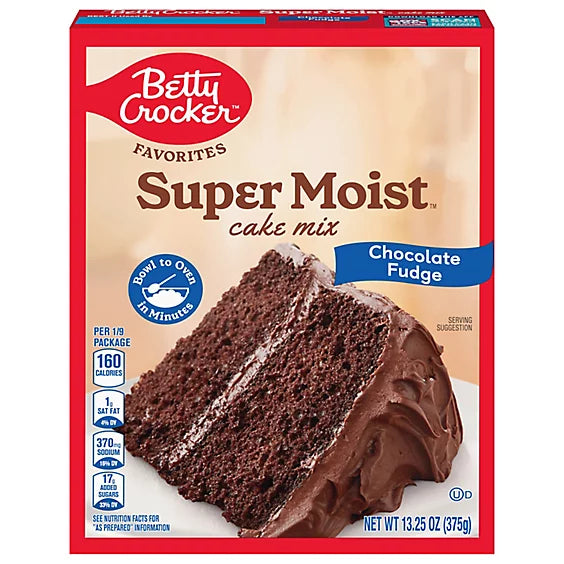 Betty Crocker Supermoist Chocolate Fudge Cake Mix - 13.25 Oz