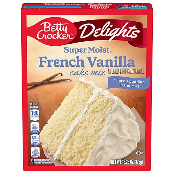 Betty Crocker Delights Supermoist French Vanilla Cake Mix - 13.25 Oz