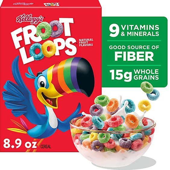 Kelloggs Froot Loops Cereal Original - 8.9 Oz.
