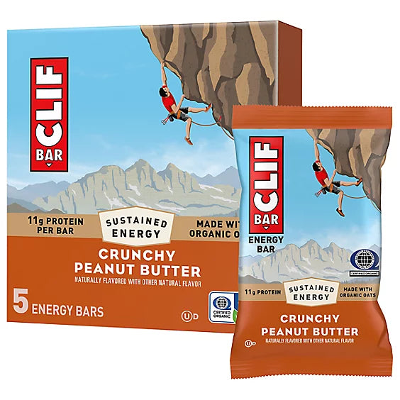CLIF BAR Crunchy Peanut Butter Energy Bars - 5-2.4 Oz