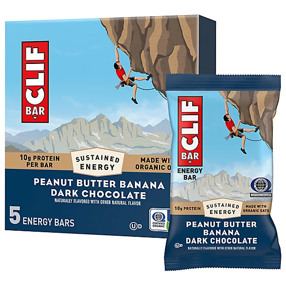 CLIF BAR Peanut Butter Banana with Dark Chocolate Flavor Energy Bars - 5-2.4 Oz