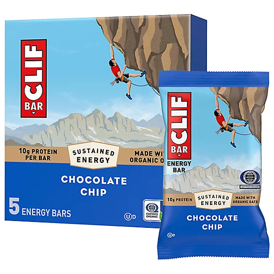 CLIF BAR Chocolate Chip Energy Bars - 5-2.4 Oz