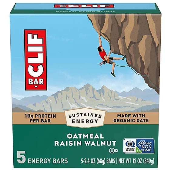 CLIF BAR Oatmeal Raisin Walnut - 5-2.4 Oz