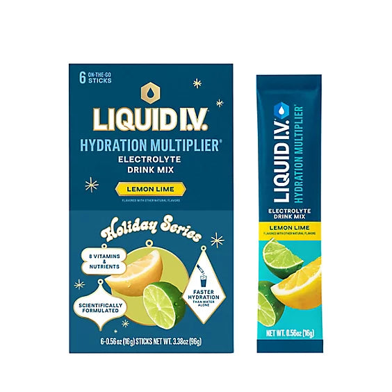Liquid I.V. Hydration Multiplier Lemon Lime Electrolyte Powder Packet Drink Mix - 6 Count