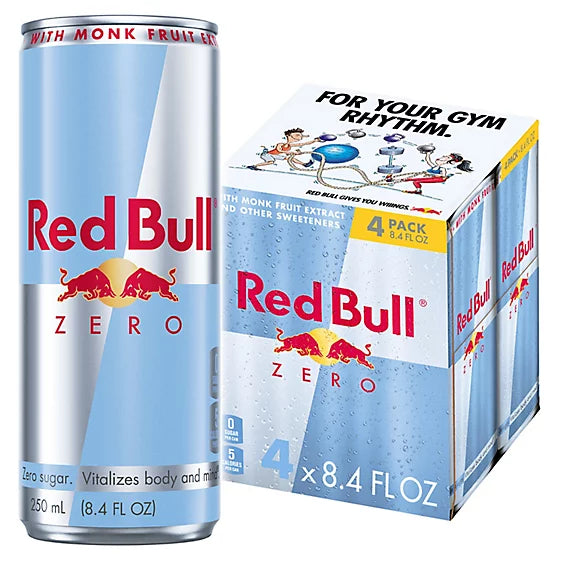 Red Bull Zero Energy Drink 80mg Caffeine Taurine & B Vitamins - 4-8.4 Fl. Oz.