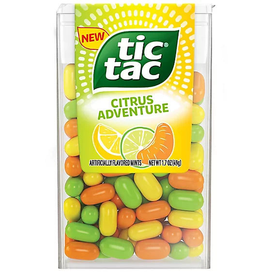 Tic Tac Citrus Mix Flavored Hard Candy Mints On-the-Go Refreshment - 1.7 Oz