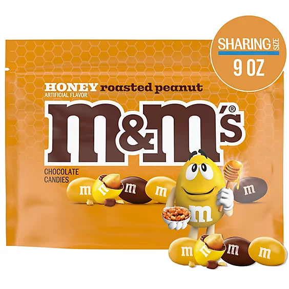 M&M's Honey Roasted Peanut Chocolate Candies Resealable Bag - 9 Oz