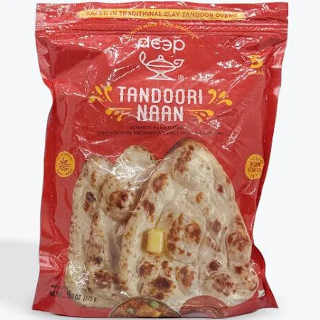 Deep Tandoori Naan FRZ (5 Pack)- 375g
