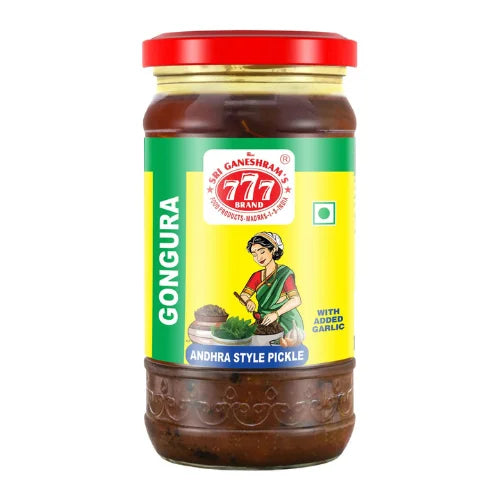 777 Gongura With Garlic Pickle - 300g
