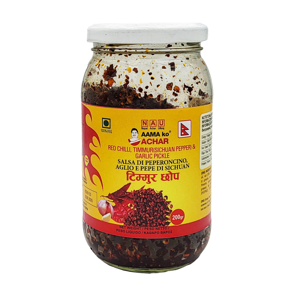 Aama ko Achar Nepali Red Chilli Timmur & Garlic Pickle - 200g
