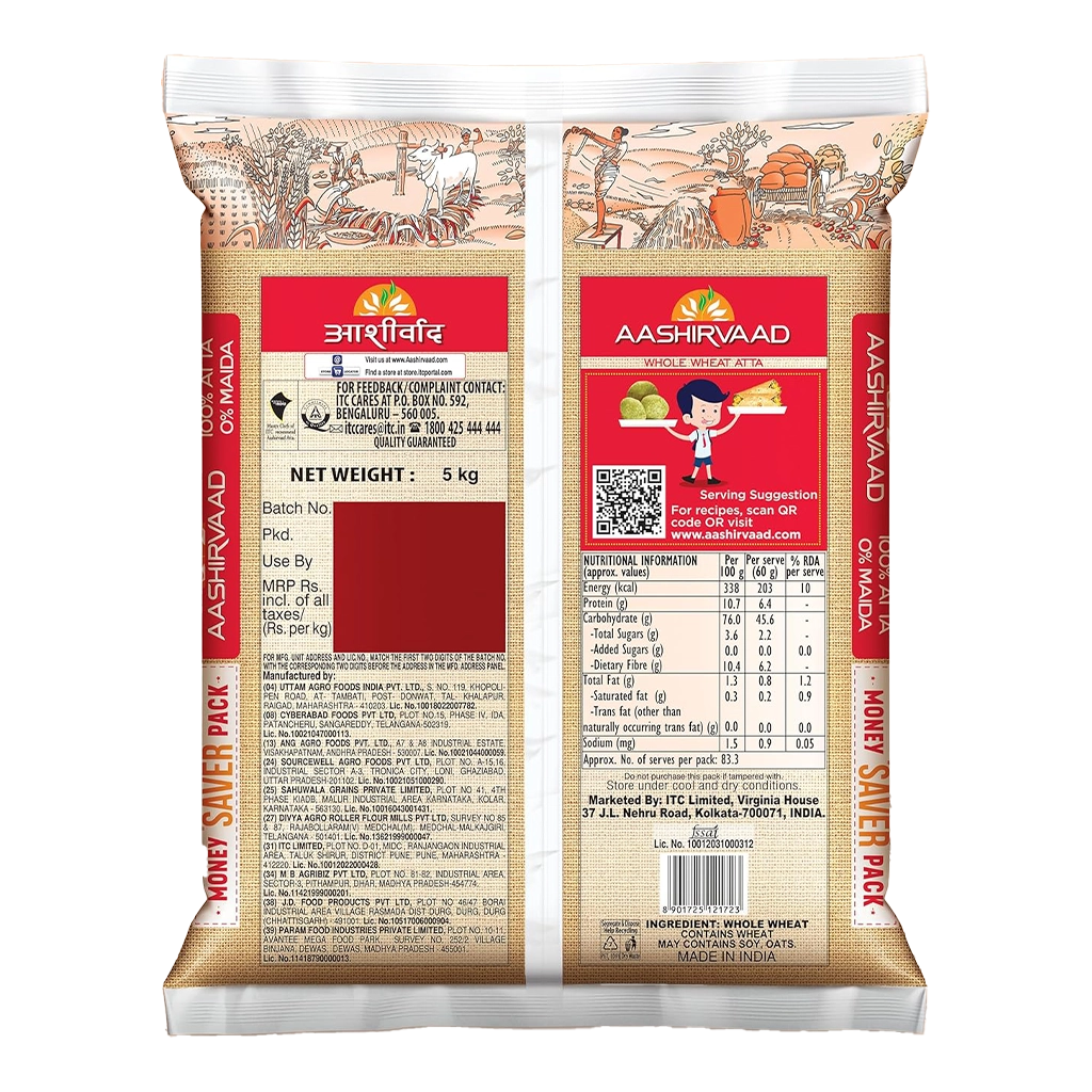 Aashirvaad Whole Wheat Flour 10 Lb