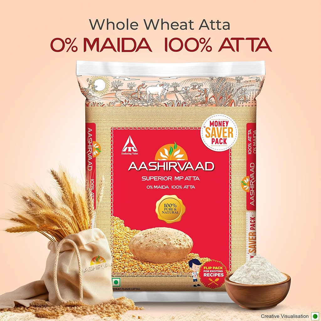 Aashirvaad Whole Wheat Flour 10 Lb