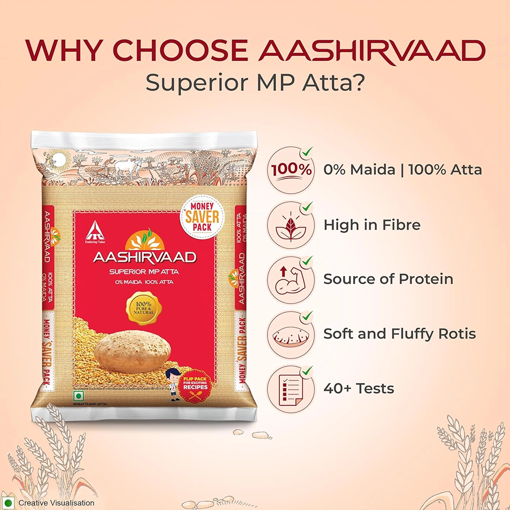 Aashirvaad Whole Wheat Flour 10 Lb
