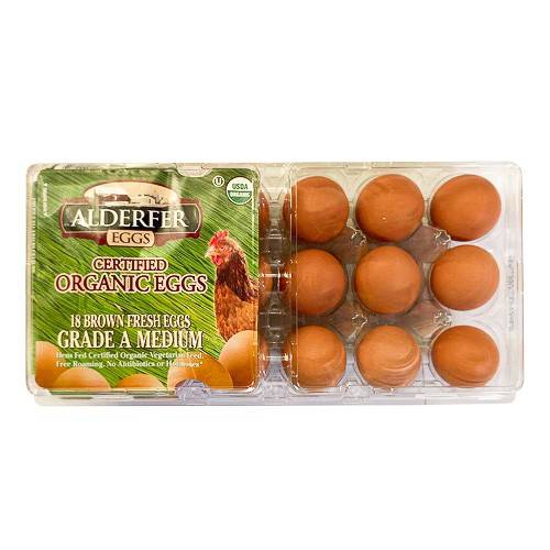 Alderwood Organic Medium Eggs - 18