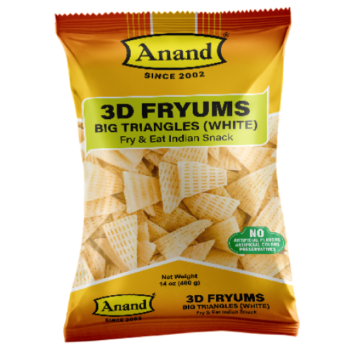 Anand 3D Fryums - Triangle Big White 400g