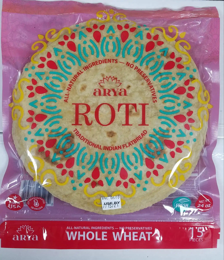 Arya Whole Wheat Roti - 24oz*15