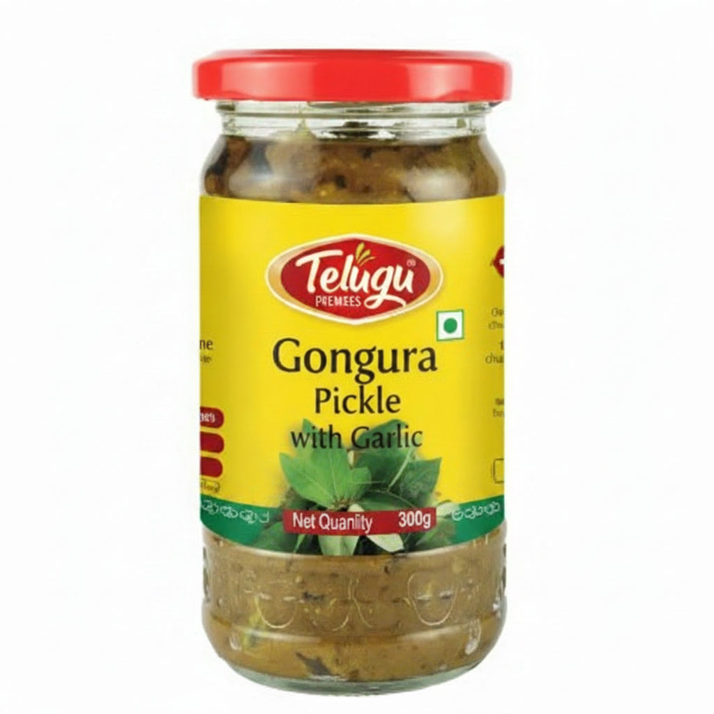 Telugu Foods Gongura Pickle with garlic- 300g