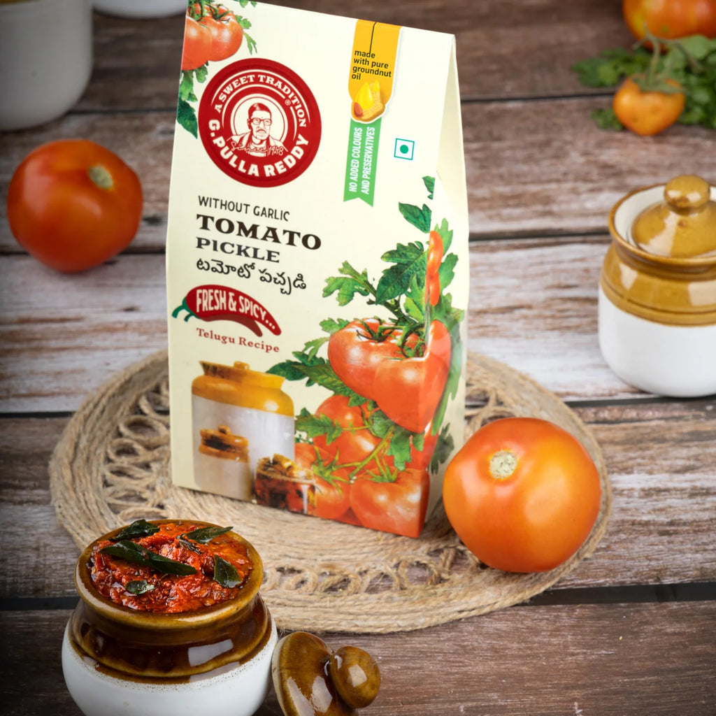 G Pulla Reddy Tomato Pickle Without Garlic - 300g
